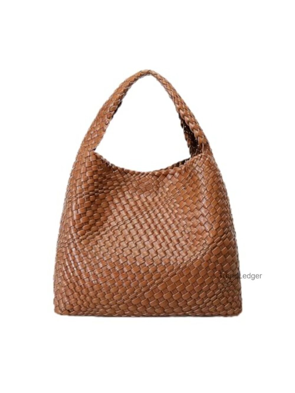 Woven Large Tote Bag Vegan Leather Shoulder Handbag Travel Purse